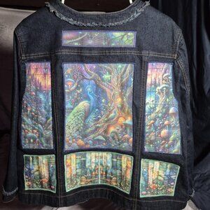 Customized Vintage 90s Ruby Rd. Women’s Metal Studded Embellished Jean Jacket